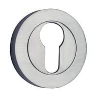 ESCUDO BOCALLAVE REDONDO LATON CROMO SATINADO - 1