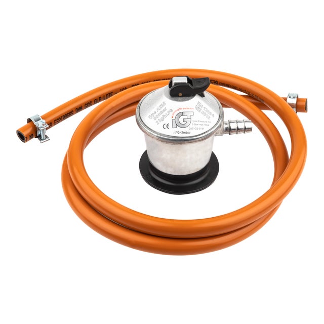 KIT REGULADOR CON MANGUERA GAS BUTANO 1.5M