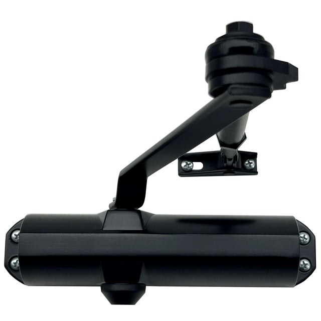 CIERRAPUERTA CON RETENEDOR 80 KG NEGRO