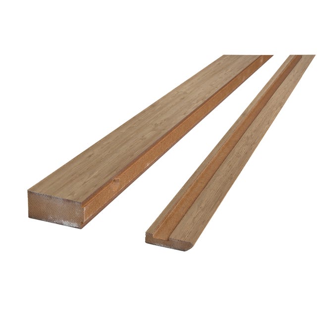 EMBOCADURA  CIERRE PUERTA CORREDERA ACABADO VINILO CASTAÑO - 1