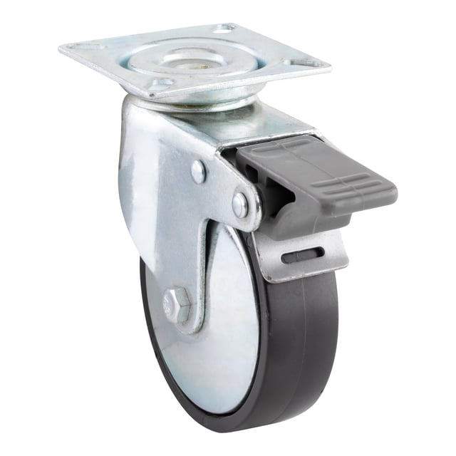 RUEDA CARRETILLA 80MM POLIAMIDA. HASTA 65KG. LLANTA METAL