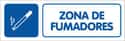 SEÑAL ADHESIVA ZONA FUMADORES 1UD - 1