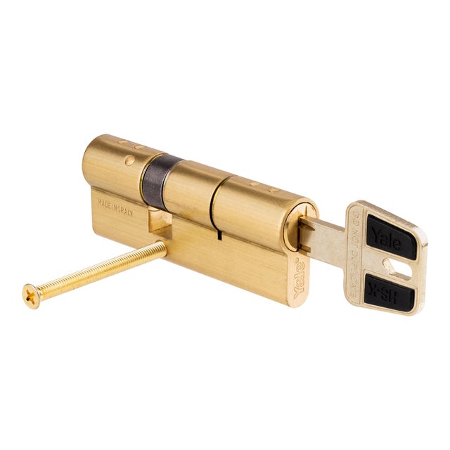 CILINDRO ALTA SEGURIDAD ANTIBUMPING 30 X 50  MM. PUNTOS LEVA 15  MM. LATON HSK YALE