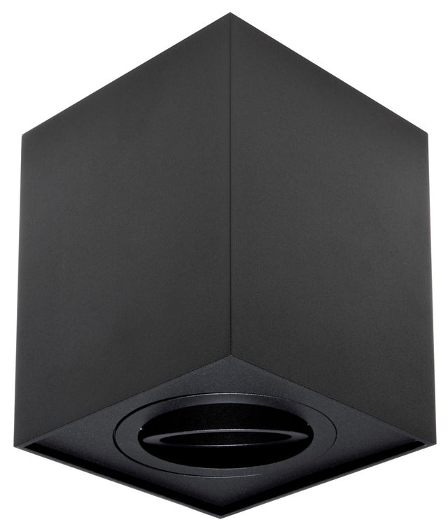 ARO DE SUPERFICIE ALTO CUADRADO BASCULANTE NEGRO GU10
