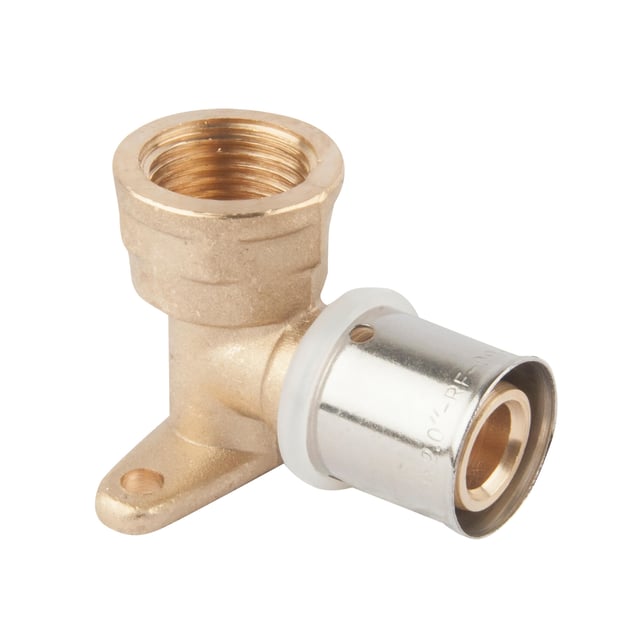 CODO 90º CON SOPORTE 20MMX3/4