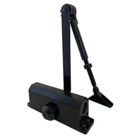 CIERRAPUERTA CON RETENEDOR 60 KG NEGRO - 1