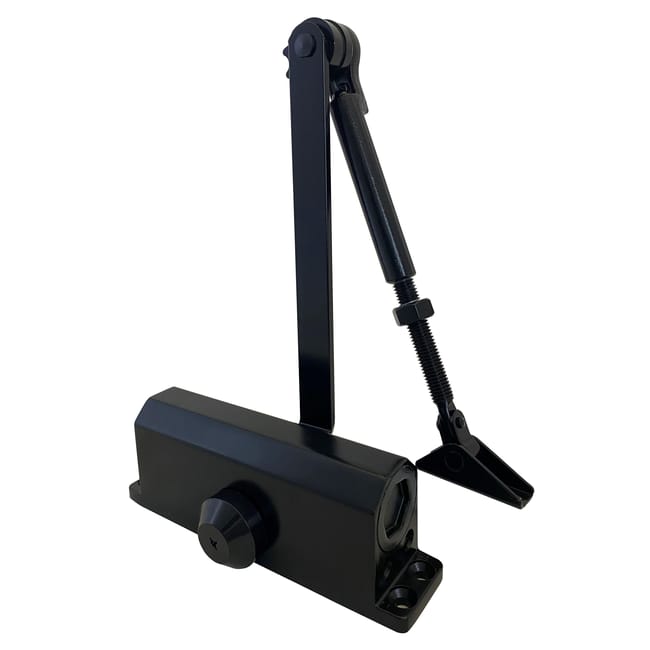 CIERRAPUERTA CON RETENEDOR 60 KG NEGRO - 1