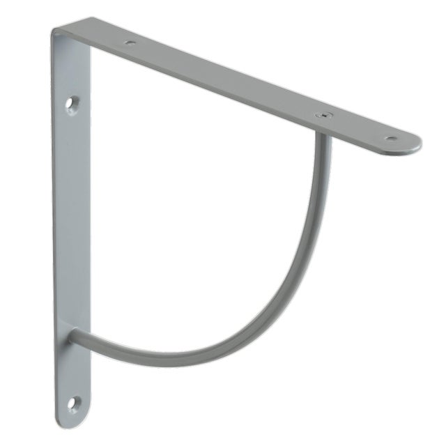 ESCUADRA METALICA PARA BALDA REFORZADA GRIS 230 X 230 X 25  MM