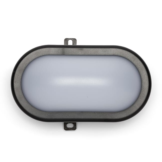 APLIQUE PARED LED OVAL 5.5W NEGRO LUZ NEUTRA - 1