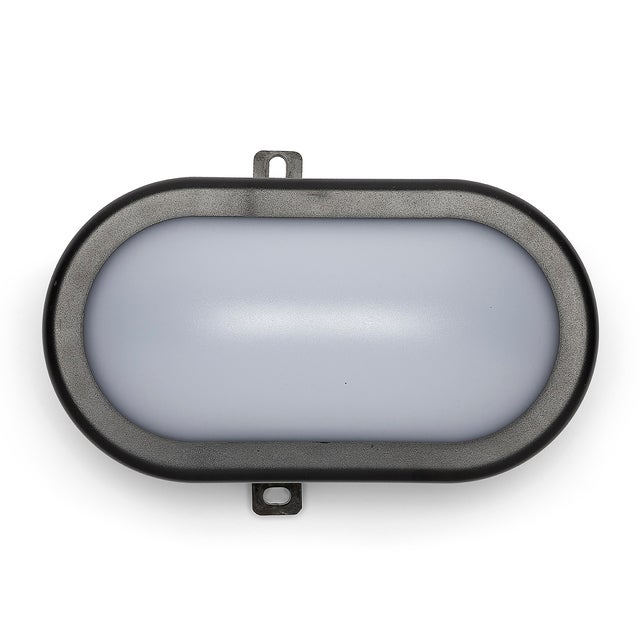 APLIQUE PARED LED OVAL 5.5W NEGRO LUZ NEUTRA