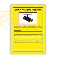 SEÑAL GLASSPACK ZONA VIDEOVIGILADA 1UD - 1