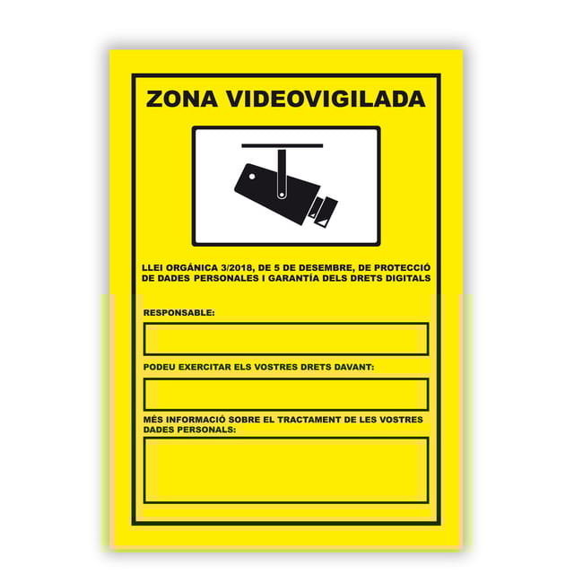 SEÑAL GLASSPACK ZONA VIDEOVIGILADA 1UD - 1