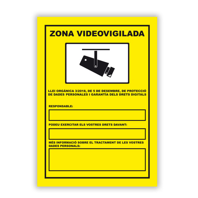 SEÑAL GLASSPACK ZONA VIDEOVIGILADA 1UD