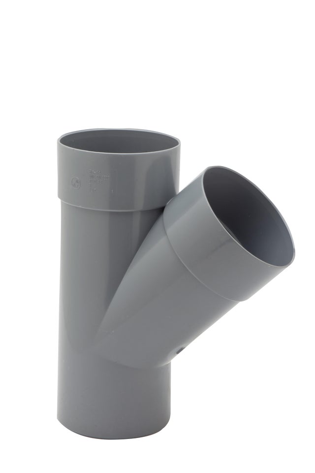 DERIVACIÓN 45º 90MM PVC MACHO-HEMBRA
