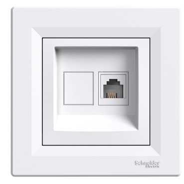 TOMA TELÉFONO MONOBLOCK SERIE ASFORA BLANCO - 1