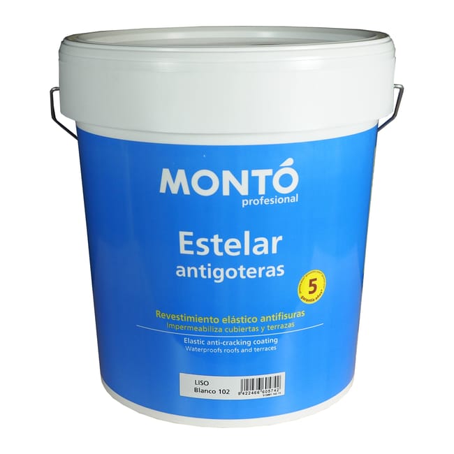 IMPERMEABILIZANTE ANTIGOTERAS ESTELAR  4L ROJO TEJA - 1