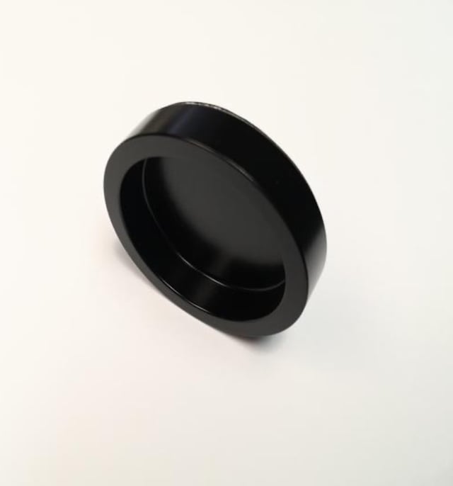 TIRADOR PARA PUERTA DE CRISTAL REDONDO ALUMINIO NEGRO 50 MM