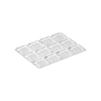 12 TOPES GOTA PLASTICO ADHESIVO TRANSPARENTE 4504 INOFIX - 1