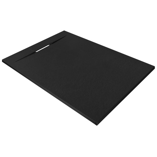 PLATO DE DUCHA RESINA VALVULA OCULTA NEGRO 70X160CM