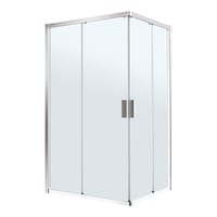 MAMPARA DE DUCHA ANGULAR CORREDERA ROCA URA NEW 120CM PLATA - 2