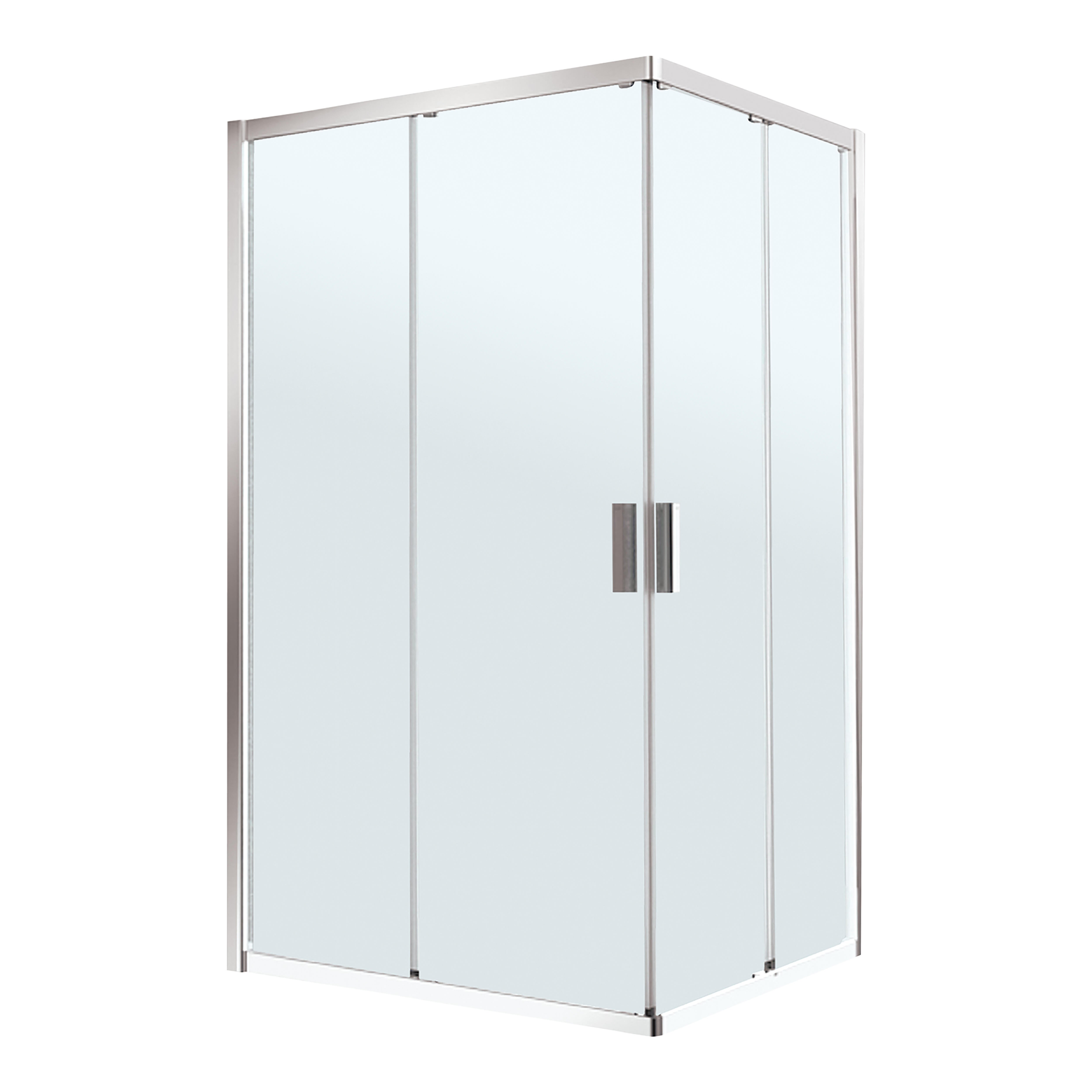 MAMPARA DE DUCHA ANGULAR CORREDERA ROCA URA NEW 120CM PLATA - 2