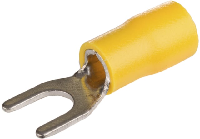 50 UD TERMINAL HORQUILLA AMARILLO 6 / 5 MM