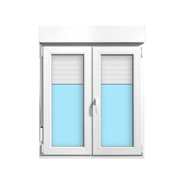 VENTANA PVC OSCILOBATIENTE CON PERSIANA BLANCA 100X125CM
