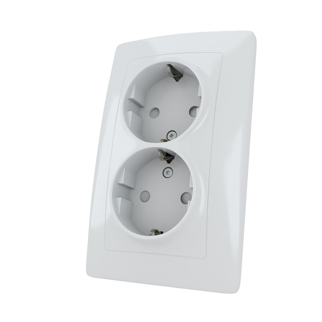 SCHUKO DOBLE SERIE VIVA BLANCO