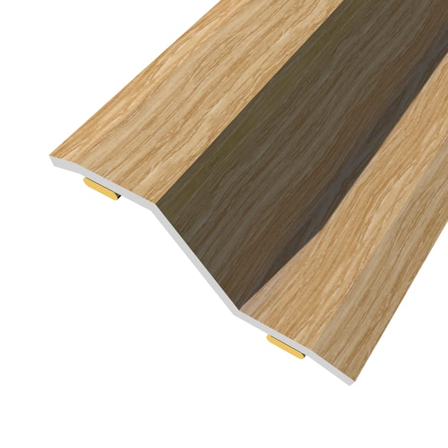 PERFIL TRANSICIÓN SUELO DESNIVEL ADHESIVO ACERO ROBLE CLASICO 83CM - 1