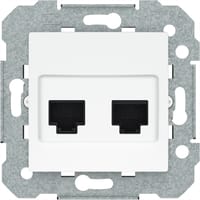 TOMA DATOS DOBLE RJ45 CAT 6 VIVA BCO - 1