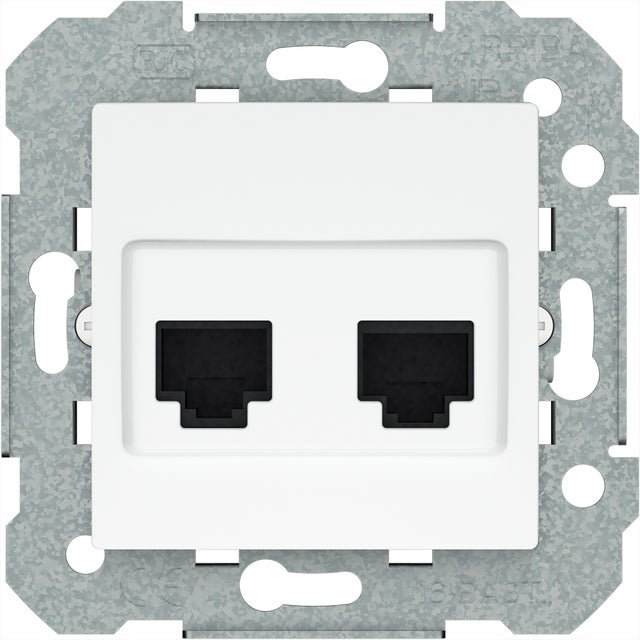 TOMA DATOS DOBLE RJ45 CAT 6 VIVA BCO