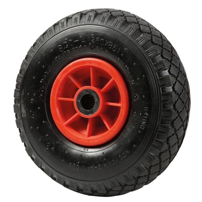 RUEDA CARRETILLA 260 MM NEUMATICA HASTA 150KG. LLANTA PLÁSTICO - 1