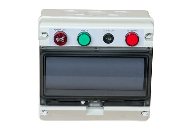 CUADRO ELÉCTRICO SIMPLE AGUAS FECALES 2,5 10 AMP - 1