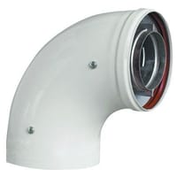 CODO 90º BAJO NOX Ø60/100mm MACHO-HEMBRA - 1