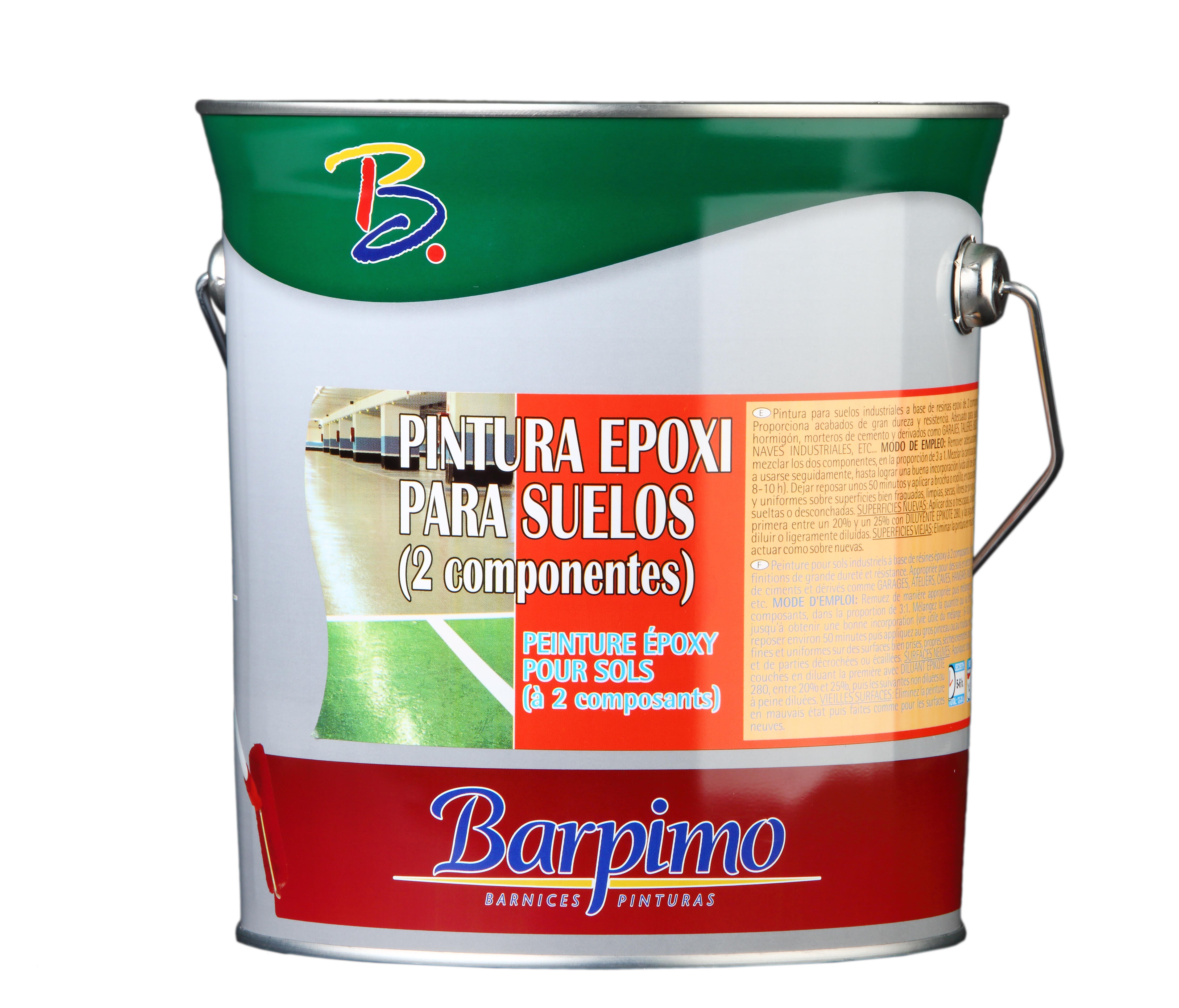 PINTURA SUELOS EPOXI + CATALIZADOR 4L ROJO - 2