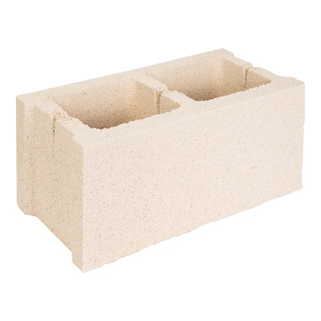 BLOQUE DE HORMIGÓN LISO BLANCO 39X19X19 CM