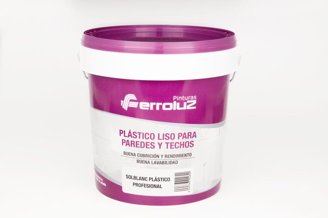 PINTURA PLASTICA BLANCA MATE 15L SOLBLANC - 1