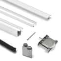 KIT PUERTA ARMARIO CORREDERA  BLANCA MATE 232 X 100 CM 10MM - 1
