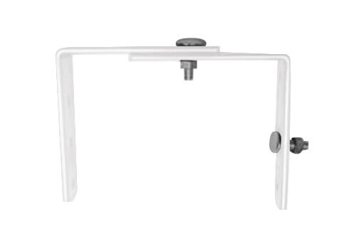 SOPORTE EVACUACIÓN PLUVIALES METÁLICO SEPARADOR ALEROS ACERO PRECALADO BLANCO