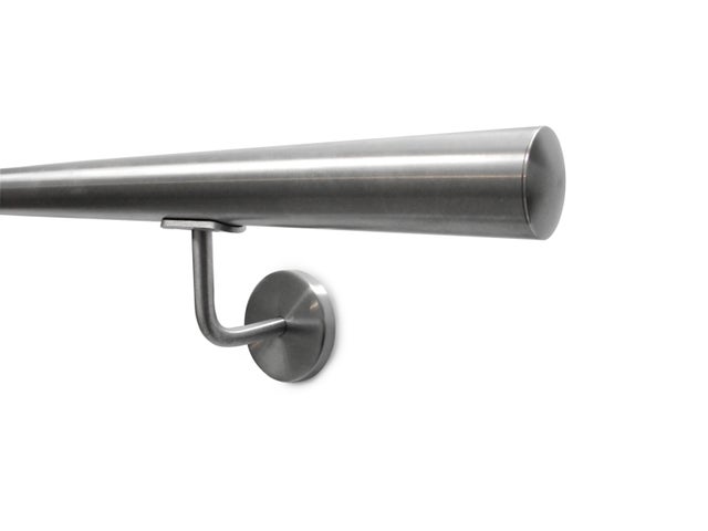 KIT PASAMANOS A PARED + SUJECCIÓN AISI316 SATINADO 2000 X 42 MM