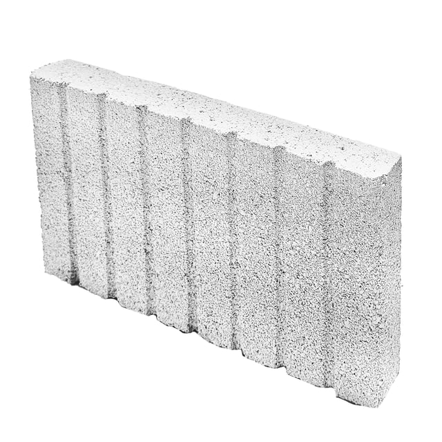 CUBREMURO PLANO RANURADO BLANCO 40X20X4 CM