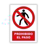 SEÑAL CARTEL PROHIBIDO EL PASO 1UD - 1
