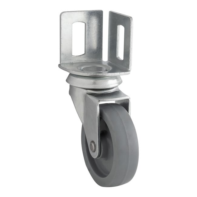 RUEDA HERRAJES 60MM POLIPROPILENO. HASTA 40KG. LLANTA ACERO - 1
