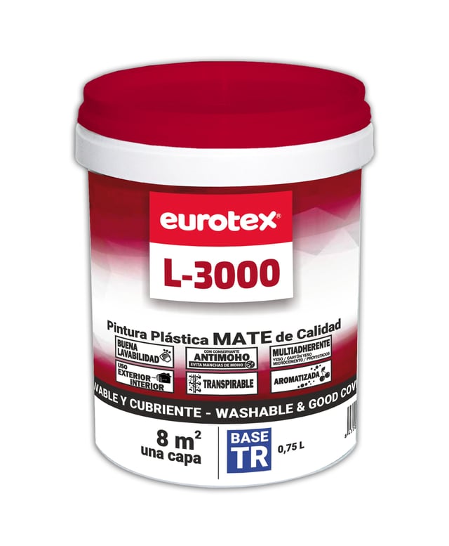 BASE PINTURA PLÁSTICA MATE L3000 750ML TONOS INTENSOS
