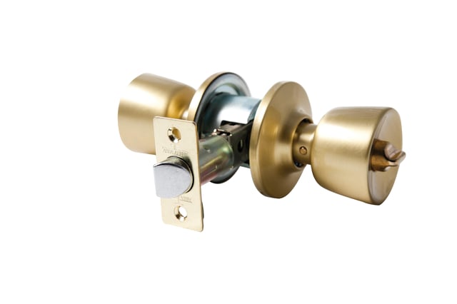 POMO PUERTA DE INTERIOR PASO CON CONDENA LATON TULIPA  60/70 TESA