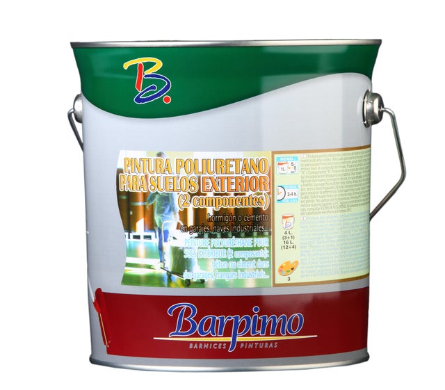 PINTURA SUELOS POLIURETANO + CATALIZADOR 16L VERDE