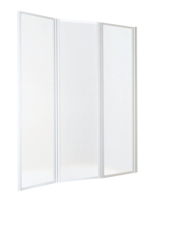 BIOMBO DE BAÑERA 3 HOJAS PLEGABLE ECO 140X140CM BLANCO