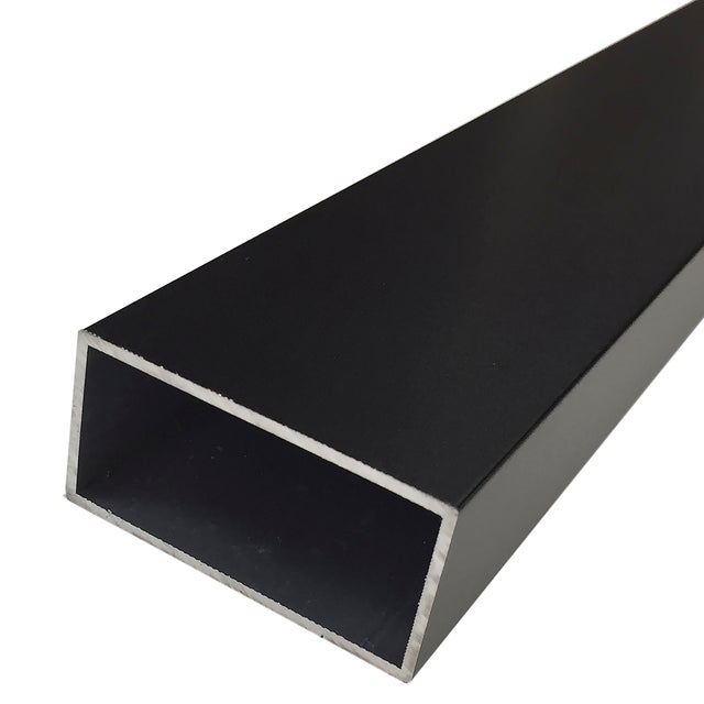 TUBO RECTANGULAR ALUMINIO NEGRO MATE 45X25MM 2M.