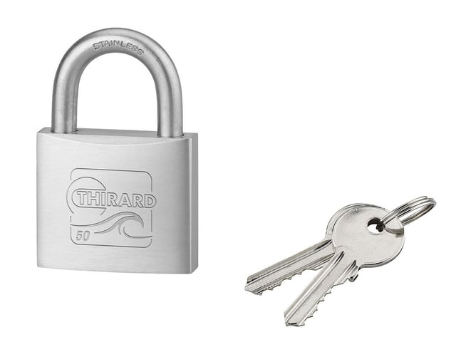 CANDADO ARCO NORMAL ACERO INOXIDABLE 60  MM. THIRARD