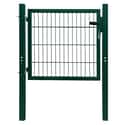 PUERTA METÁLICA POSTE CUADRADO VERDE 1X1.5 M MALLA 50X50 MM - 1